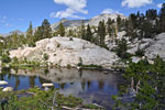 Giant peaks peer into the basin on all sides