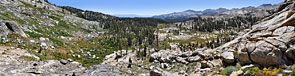 Looking south on the 1700 ft. ascent up to Post Peak Pass