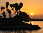 Daybreak as we set sail out of Long Beach