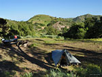 Site 2, the best spot at empty Blackjack Campground