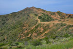 North to 1804' Silver Peak, the highest point on west Santa Catalina island