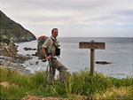 Starlight Beach is the end of the TCT, fitting spot for a self-portrait. Catch the irony of the sign? A "star-lit" beach, but for "day use only"!