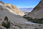 Approaching the steep section down to treeline.