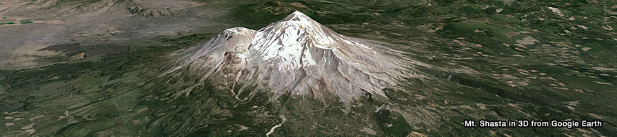MtShasta 3D from Google Earth